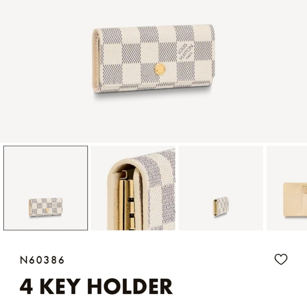 Damier Azure 4 Key Holder